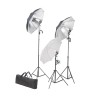 Fotostudio-Set mit Lampen und Hintergrundsystem