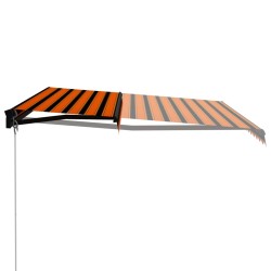 Einziehbare Markise Handbetrieben 400×300 cm Orange und Braun