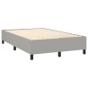 Boxspringbett mit Matratze Hellgrau 140x190 cm Stoff