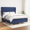 Boxspringbett mit Matratze Blau 140x190 cm Stoff