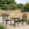 3-tlg. Bistro-Set Aluminiumguss Bronzen