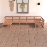 7-tlg. Garten-Lounge-Set Honigbraun Massivholz Kiefer