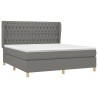 Boxspringbett mit Matratze Dunkelgrau 180x200 cm Stoff