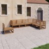 7-tlg. Garten-Lounge-Set Honigbraun Massivholz Kiefer