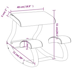 Kniestuhl Braun 48x71x51 cm Birkensperrholz