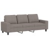 3-Sitzer-Sofa mit Hocker Taupe 180 cm Stoff