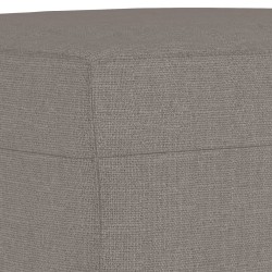 3-Sitzer-Sofa mit Hocker Taupe 180 cm Stoff