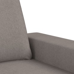 3-Sitzer-Sofa mit Hocker Taupe 180 cm Stoff