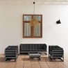 8-tlg. Garten-Lounge-Set mit Kissen Kiefer Massivholz