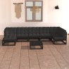 8-tlg. Garten-Lounge-Set mit Kissen Massivholz Kiefer