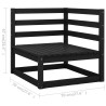 12-tlg. Garten-Lounge-Set mit Kissen Schwarz Massivholz Kiefer