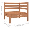 5-tlg. Garten-Lounge-Set Honigbraun Massivholz Kiefer