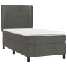 Boxspringbett mit Matratze Dunkelgrau 90x190 cm Samt