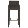 Barhocker 4 Stk. Braun Poly Rattan