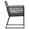 Gartenstühle 2 Stk. Schwarz PVC Rattan