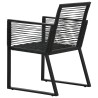 Gartenstühle 2 Stk. Schwarz PVC Rattan