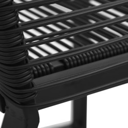 Gartenstühle 2 Stk. Schwarz PVC Rattan