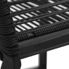 Gartenstühle 2 Stk. Schwarz PVC Rattan