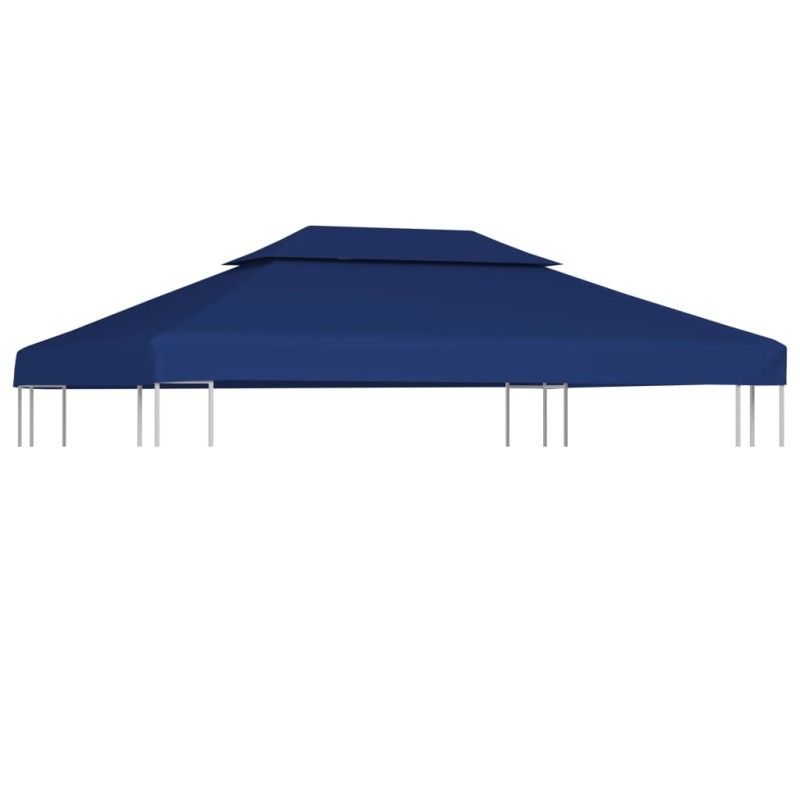 Pavillon-Dachplane mit Kaminabzug 310 g/m² 4x3 m Blau