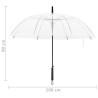 Regenschirm Transparent 100 cm