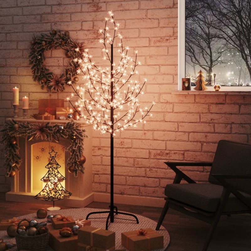 LED-Baum mit Kirschblüten Warmweiß 200 LEDs 180 cm