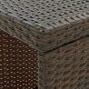 Bartisch mit Regal Braun 120x60x110 cm Poly Rattan