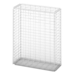 Steinkorb Gabione mit Deckeln Verzinkter Draht 100×80×30 cm