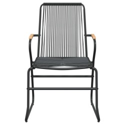 Gartenstühle 4 Stk. Schwarz 58x59x85,5 cm PVC Rattan