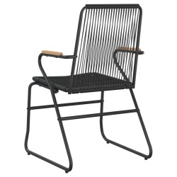 Gartenstühle 4 Stk. Schwarz 58x59x85,5 cm PVC Rattan