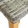 Gartenbank 80 cm Poly Rattan Grau