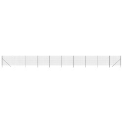 Maschendrahtzaun Anthrazit 1,4x25 m Verzinkter Stahl