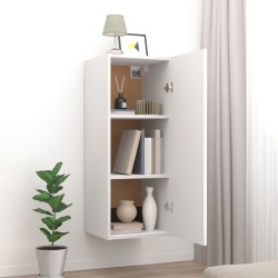 Wandschrank Weiß 34,5x34x90 cm Holzwerkstoff