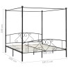 Himmelbett-Gestell Schwarz Metall 180 x 200 cm