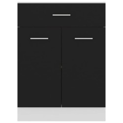 Schubunterschrank Schwarz 60x46x81,5 cm Holzwerkstoff