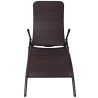 Sonnenliege Klappbar Poly Rattan Brown