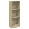 Bücherregal 3 Fächer Sonoma-Eiche 40x24x108 cm Holzwerkstoff