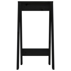 Hocker 2 Stk. Schwarz 40x40x75 cm Massivholz Kiefer