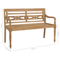 Batavia-Sitzbank 120 cm Teak