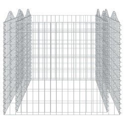 Gabionen-Hochbeet mit Hochbogen 200x100x100 cm Verzinktes Eisen