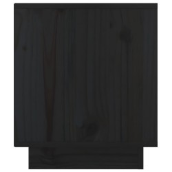 Nachttische 2 Stk. Schwarz 40x34x40 cm Massivholz Kiefer