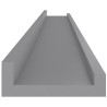 Wandregale 4 Stk. Grau 100x9x3 cm