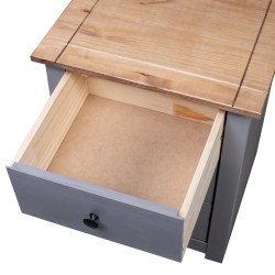 Nachtschrank Grau 46x40x57 cm Kiefernholz Panama