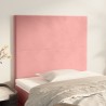 Kopfteile 2 Stk. Rosa 80x5x78/88 cm Samt