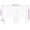 Kopfteile 4 Stk. Dunkelblau 100x5x78/88 cm Samt