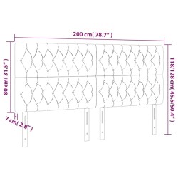 Kopfteile 4 Stk. Schwarz 100x7x78/88 cm Stoff