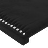 Kopfteil mit Ohren Schwarz 83x23x78/88 cm Samt