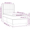 Boxspringbett mit Matratze Schwarz 90x190 cm Stoff