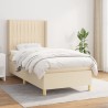 Boxspringbett mit Matratze Creme 100x200 cm Stoff