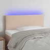 LED Kopfteil Cappuccino-Braun 90x5x78/88 cm Kunstleder