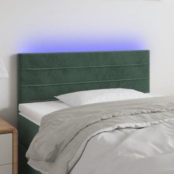 LED Kopfteil Dunkelgrün 80x5x78/88 cm Samt